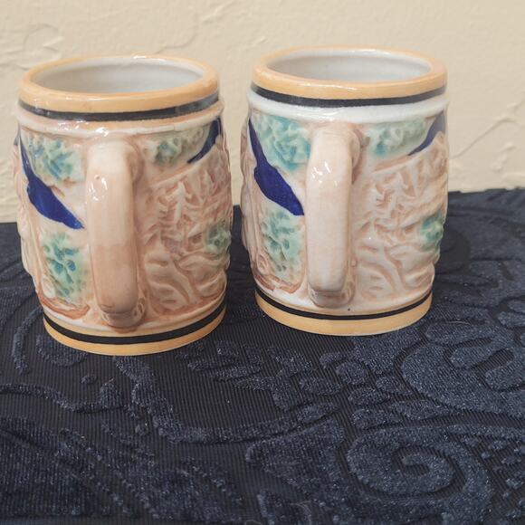 Two- Beer Steins; Miniature German Shot Glass Mugs Ceramic Collectibles Vintage - Picture 3 of 9